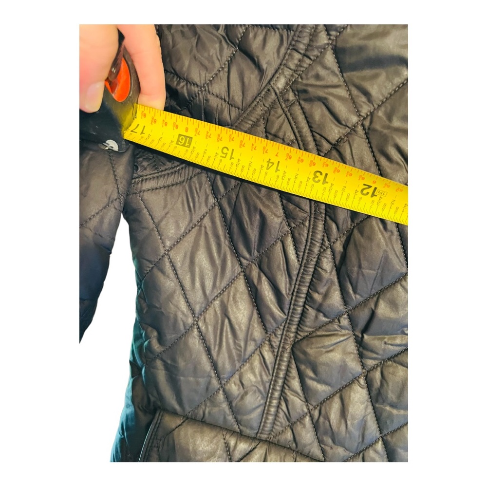 Barbour Fairway Quilted Jacket Zipper Was Broken Off No Zipper Buttons Up Only - Picture 8 of 11